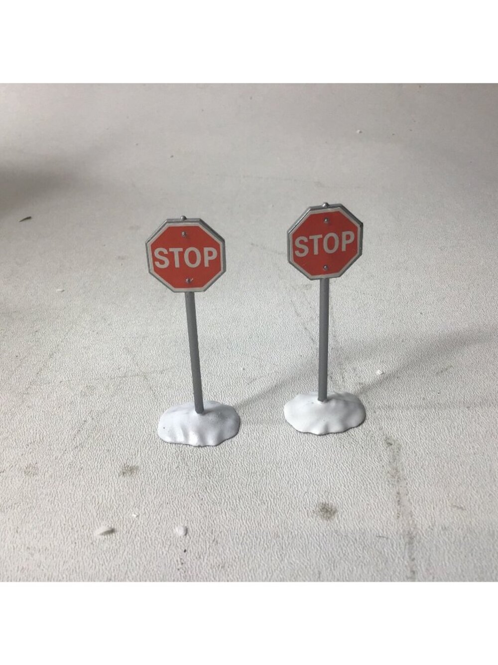 Dept 56 Snow Village Stop Signs Set of 2 Accessory #51764